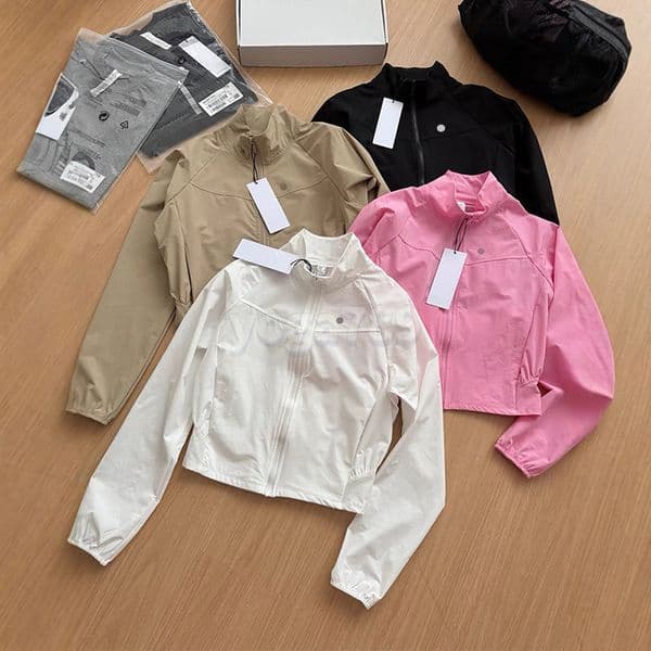 Designer Women Yoga Jacket Sports Coat Windproof Yoga Clothes Quick-drying Long Sleeve Top Zipper Fitness Gym Outfit Yoga Shirt Sportswear Running Jacket