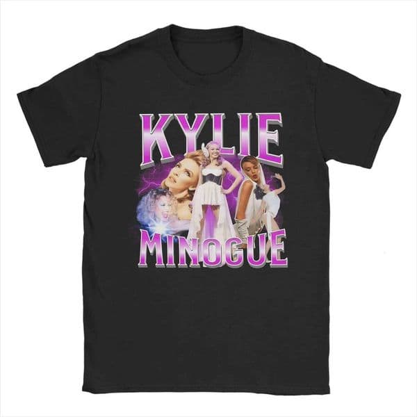 Kylie Minogue Bootleg 90s T-Shirt Men Novelty 100% Cotton Tee Shirt Round Neck Short Sleeve T Shirts Party Clothes J260312