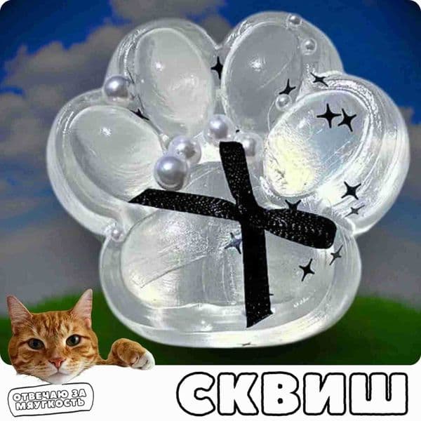 1pc Squishy Transparent Cat Claws Squeeze Toys Kids Adult Soft Pinch Pop Fidget Toys Cute Transparent Large Cat Paw Squishy Toy H260313