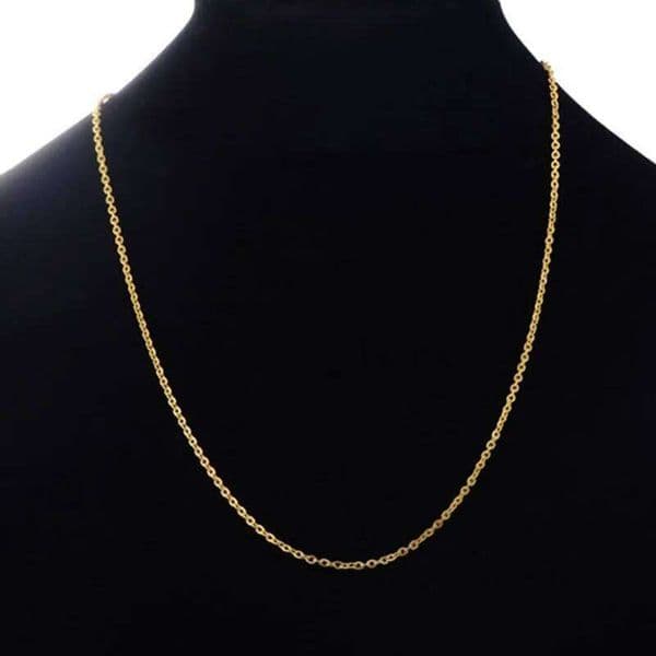 New 304 Stainless Steel Long Gold Color For Women MenLink Cable Chain Necklace Jewelry Gifts 60cm long , 1 Piece H260312
