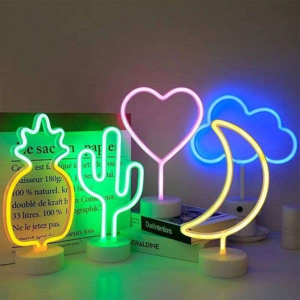 USB LED Sign Holiday Flamingo Night Lamp Xmas Party Wedding Decoration Home Gift cloud Heart Neon Light 26H0313