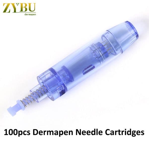 100Pcs Dermapen Bayonet Microneedling Drpen Cartridges Needles 9pin 12pin 24pin 36pin 42 Pin Nano Round 5D 3D Silicon Derma Pen Micro MTS Tips Disposable Stamp