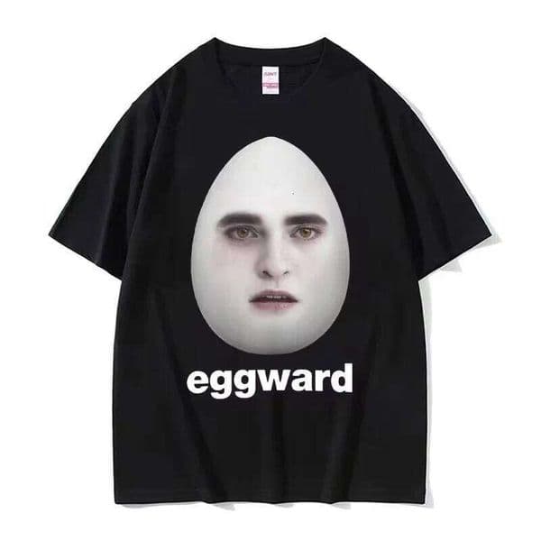 Hot Twilight Eggward Funny Meme T Shirt Edward Cullen Parody Humor Tshirt Men Women Casual Cotton Short Sleeve T-shirt Tops T260312