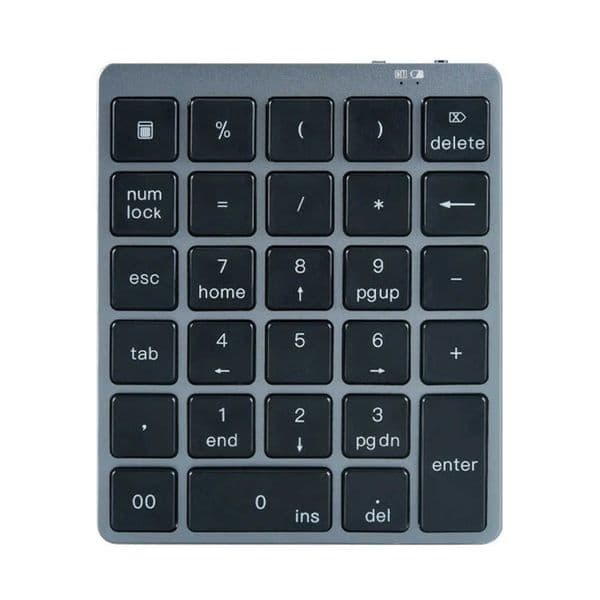 Numeric Keyboard 28Keys Portable Aluminium Alloy Wireless Keyboard for Tablet PC Laptop Rechargeable Numpad Digital H260313