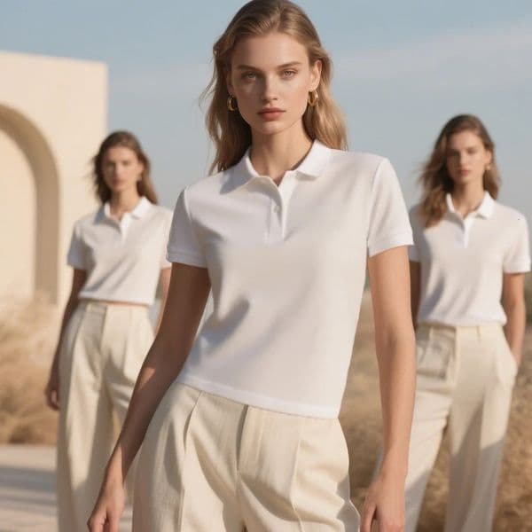 Womens basic solid color shortsleeved POLO shirts summer knitted tops daily casual models can be machine washed and dry cleane 260228BANJIA