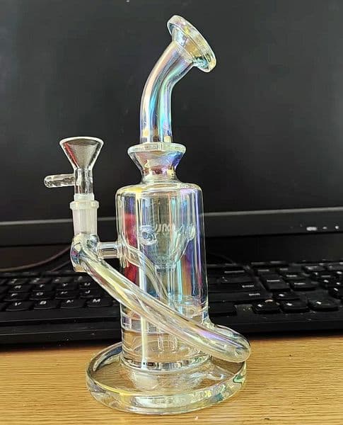 7.3inch unique heady straight Glass bongs with matrix perc glass water pipes torch hookah shisha with 10 mm glass bowl