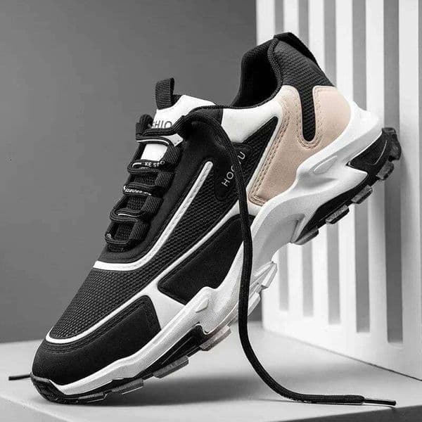 Men's Sneakers Mesh Breathable Trendy Lace Up Thick Soled Korean Version Casual Running Comfort Sports Shoes 2024 26W0313