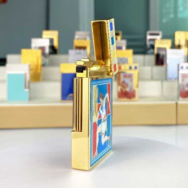Luxury Commemorative Butane Lighter Single Double Flame Flat Tone Natural Paint Smoker L2 Series 19024 X260313