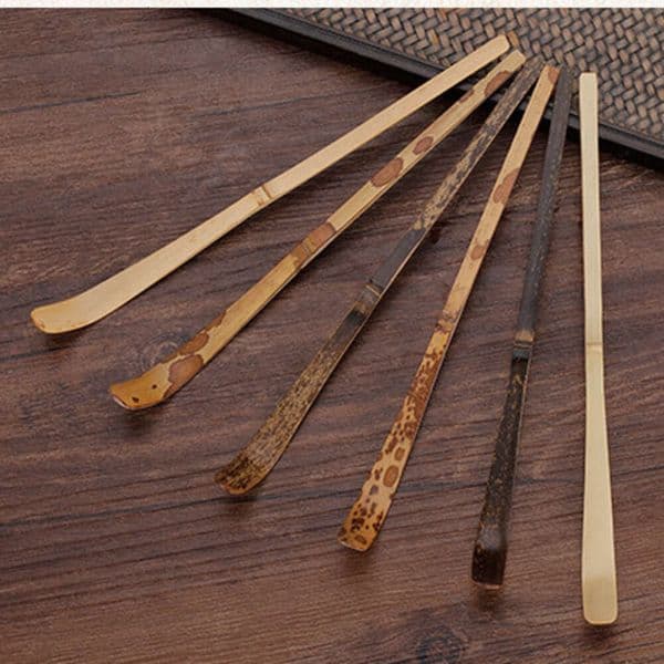 Bamboo matcha powder scoop, kung fu set accessories, ceremony purple Mei Fei bamboo tea spoon, wholesale Zen style