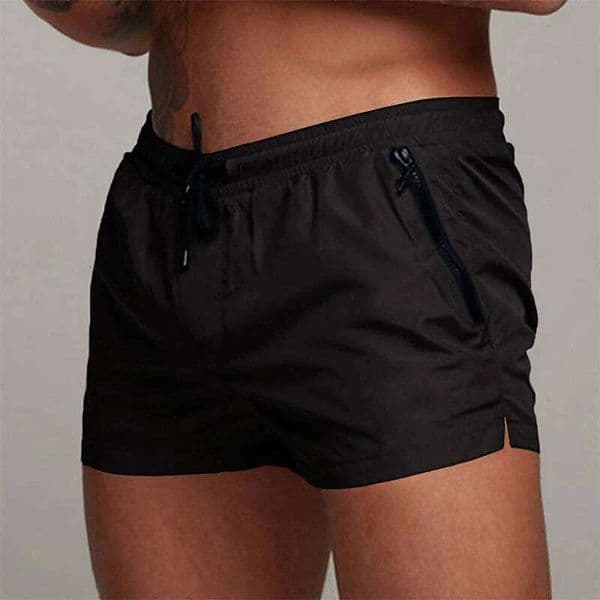 Men's Outdoor Running Pocket Drawstring Design Elastic Waist Solid Color Comfortable Breathable Shorts Summer Z260313