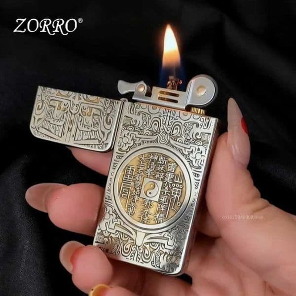 ultra-thin ZC5 second-generation pure copper kerosine metal carving creative windproof lighter as a gift for boyfriend X260313