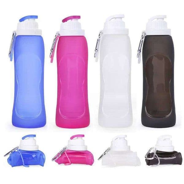 500ML Silicone Water Bottle Collapsible Sport Portable Cup Foldable Lightweight Drinking Bottles Cycling Travel Outdoor Sports Z260313