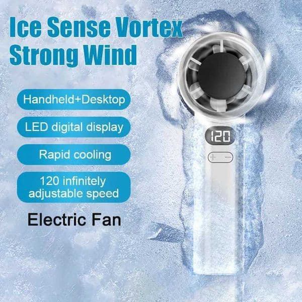 Portable Handheld Fan 120 Wind Speeds Mini Bladeless Hand Fan USB Rechargeable Highspeed Fans Camping Electric Fans Air Cooler D260313