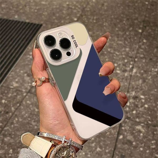 Color Blocking Phone Case For Iphone 17 16 15 14 13 Pro 12 11 Max Plus 16Pro Simple 17Promax Phone Case 16Promax Personalized 15Promax 17Pro Hard 12Pro Cover 13Pro Shell