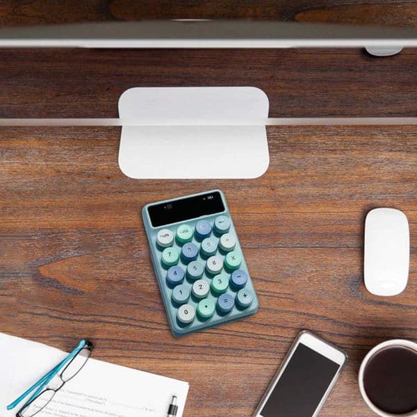 20 Keys Financial Accounting Number Keyboard Wireless Numeric Keyboard with 24G USB Receiver Numeric Pad for Laptop Desktop PC H260313