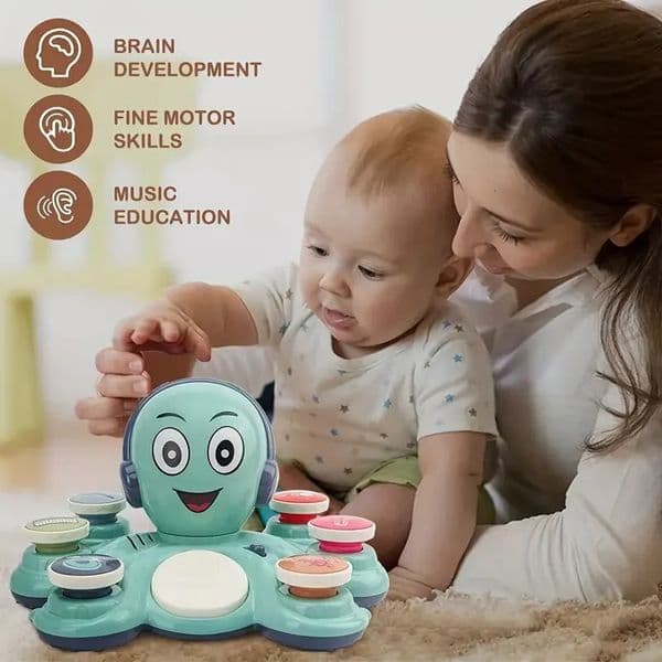 Baby Musical Toys Learning Toys for Toddlers Octopus Music Toys Preschooler Musical Educational Instruments Toy for Baby Kids 260309
