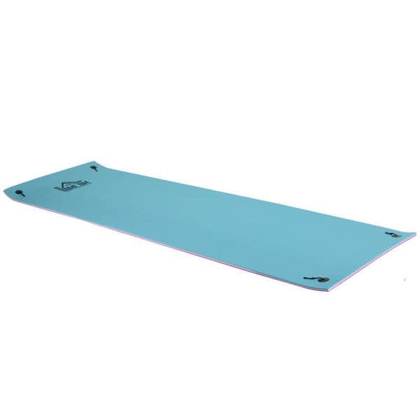 HOMCOM 17' x 5' 3-Layer Lily Pad Swimming Pool Floating Mat, Thick and Durable Water Activities Mat for Lake, Oceans