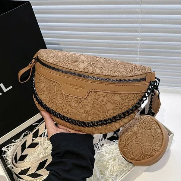 Woman Chest Pack Retro Embroidery Belt Bag Coin Purse Lady Waist Bag Fashion Shoulder Crossbody Chest Bags 260313