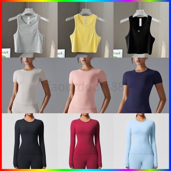 Women Yoga Shirt Tops Yoga sports bra tank top jogger fitness sports vest Fintness Short Sleeve Crop T Shirt Workout Summer Women Gym T-Shirt