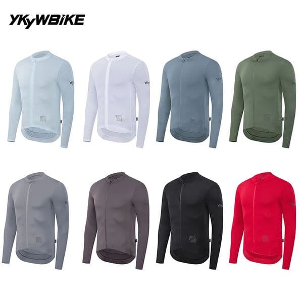 2026 new YKYW UPF 50 Pro Team Thin Cycling Jersey Long Sleeve Mens Breathable Shirt Bike Tops Sun protection Sport Clothing YKK Zipper 26031