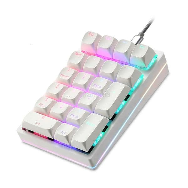 K24Pro 21Keys Number Pad Mechanical Numeric Keypad Hot-Swap Wired Motospeed Numpad Gaming Mini Keyboard Programming Keypads H260313