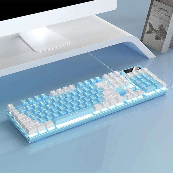 YINDIAO K500 Wired Keyboard Gaming Laptop Desktops PC Computer Office Accessories Low Profile Gamer Keyboards With Numpad 26L0313