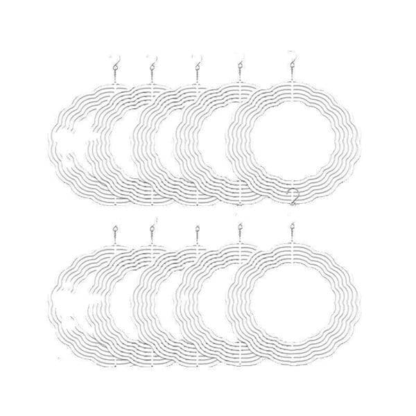 Decorative Figurines 10Pcs 8 Inch Sublimation Wind Spinner Blanks 3D Spinners Hanging For Indoor Outdoor Garden Decoration B2