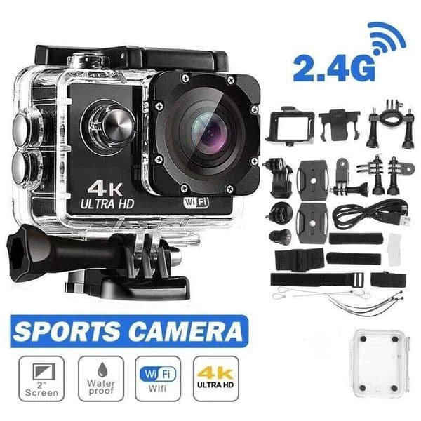 Ultra HD Action Camera 4K/30fps WiFi 2 Inch 170D Underwater Waterproof Helmet Video Recording Sport Cameras Outdoor Camcorders 26H0313