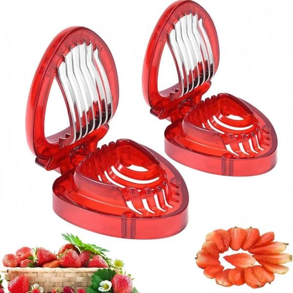 Strawberry Slicer Stainless Steel Sharp Blade Cutter Small Tool for Decorating Dessert Cups Cake Racks Homemade Bread Decoration 260227BJ