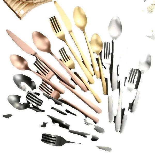 5 Pieces Stainless Steel Dinnerware Silverware 18 0 Flatware Set Cutlery Knife Fork Spoon B2