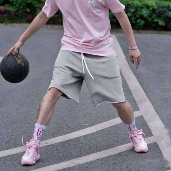 Men's Gym Training Basketball Shorts Loose Fit Mid Calf 3 4 Length Quick Dry Breathable Hiphop Streetwear Casual Workout Running 26H0312