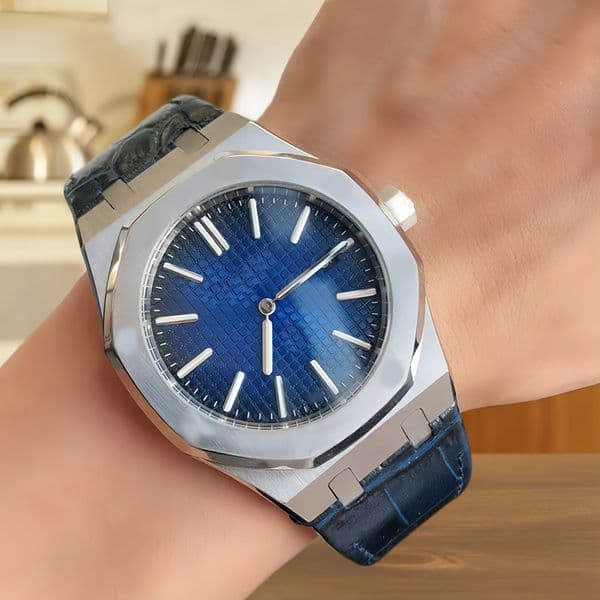 watch mens Grey Luxury men watch designer watch casual men 41mm stainless steel watch automatic mechanical movement silicone strap mens watch