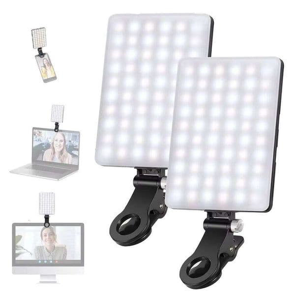 RGB LED Pocket Fill Mini Clip-On Rechargeable Video Light for Phone iPad Laptop Vlog Selfie Live Broadcast Photography 26W0312