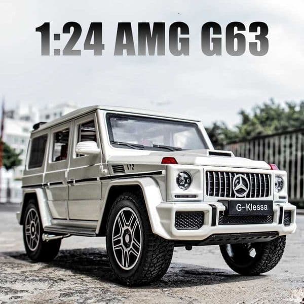 1/24 alloy die-cast G63 car model simulation sound and light off-road vehicle toys childrens birthday gift Christmas X260313