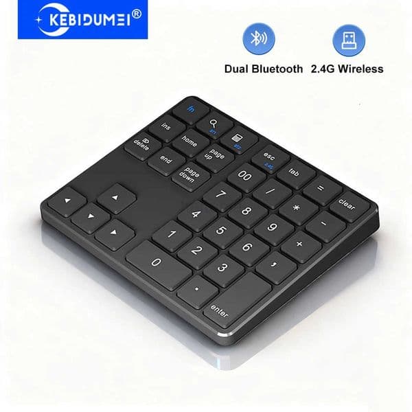 Dual-Mode Numeric Keypad Dual 24G Wireless Keyboard K35 Digital Keyboard 300mAh Rechargeable Numpad for PC Laptop H260313