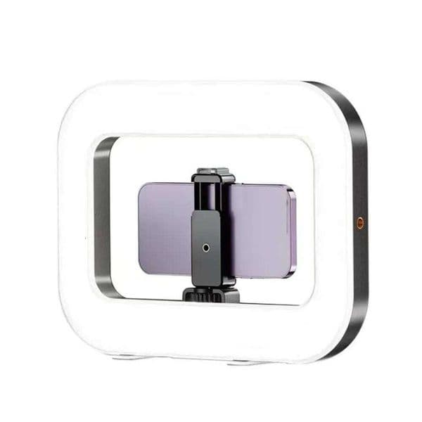 Practical Handheld Selfie with Clamp Rechargeable LED Video Adjustable Three-color Phone Fill Light Outdoor 26W0312