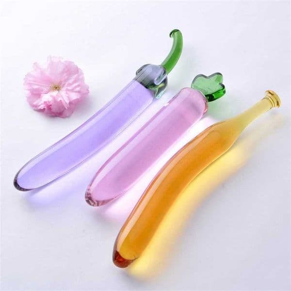 Female Anus Plug Toy Fruit Glass Penis Masturbation Sex Masturbator Adult Buttplug Stimulator Anal Dildo Vaginal Pussy Expander 1P8a