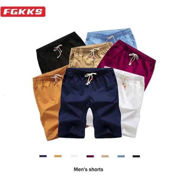 FGKKS Summer Solid Brand Men Short Pants Streetwear Fashion Shorts Slim Fit Male Z260314