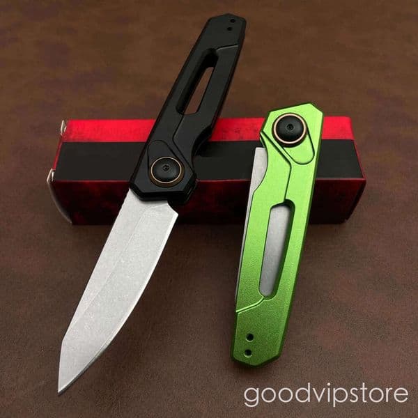 3Models 7550 knife Launch 11 Folding Knife 2.75 CPM-154 Reverse Tanto Blade, Black Aluminum Handles