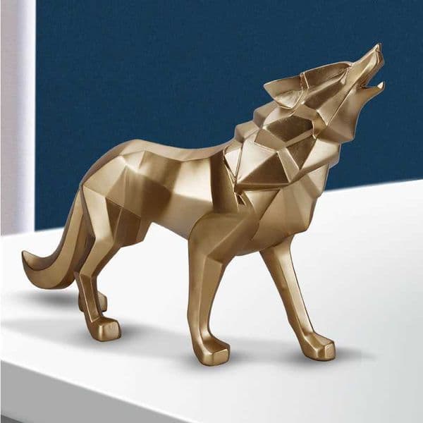 Luxury Designer Decor Decorative Objects Figurines Polyresin Wolf Figurine Home Abstract Sculptures Room Decor Desk Accessories Furnishing Animal Ornament gift