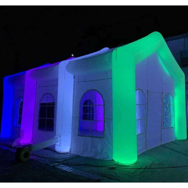 9x6x5m Customized Large White Inflatable Wedding Tent Blow Up Party Center Event Station Tunnel Marquee With 1Free LED Light Strip thumbnail 2