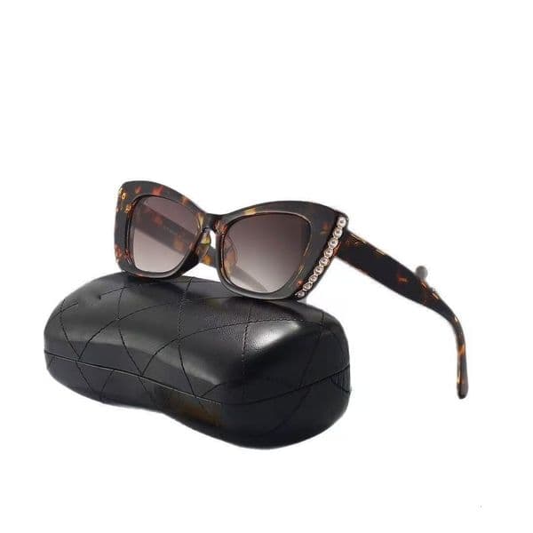 designer cc sunglasses women channels sunglases Sunglasses CH Butterfly Pearl Feel Sunglasses UV Protection