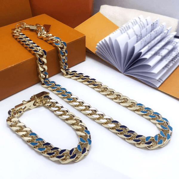 Unisex Classic Fashion Necklace Chains Necklaces Bracelet for Man Woman Jewelry Adjust 10 Colors