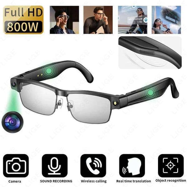 8Mp Hdcamera AI Smart Camera Video Recording Music Call Bluetooth Sunglasses Translation Glasses For Android Ios
