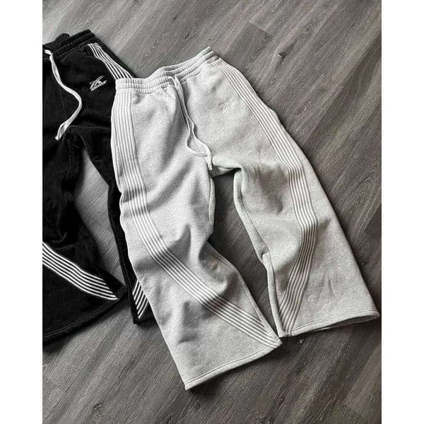 Casual Grey Embroidered Y2k Running Lace Chandelier Trousers Functional Tactics Camouflage for Men and Women 26W0314