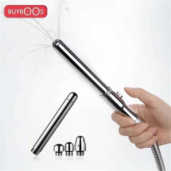 BUYBOOS Shower Enema Aluminum Vaginal Anal Enema Anal Shower Douche Butt Cleaning Enemator Metal Anal Cleaner Butt Plug Sex Toy 1P8a