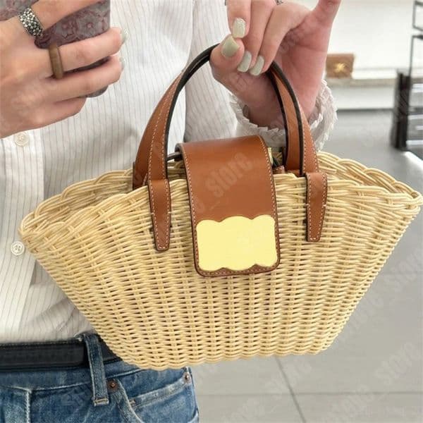 Holiday Woven Bags Designer Women Straw Bucket Bag Crossbody Ladies Raffias Handbags Mini Basket Tote Woman Strawbags