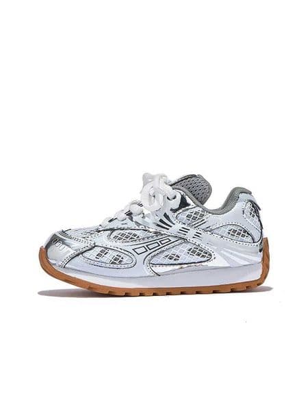 2025 Summer Toddler Kid Breathable Orbit Metallic Rubber Mesh Sneaker Children Casual Fashion Shoe Boy Girl Sports Walking ShoesT260314
