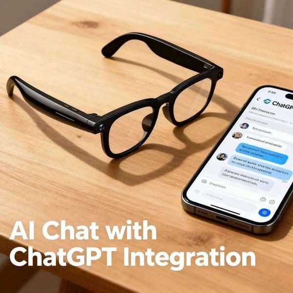 AI Smart Glasses V3 With 8Mp Camera Chatgpt. Features Bluetooth Call, Voice Wake-Up, Video Record & Music Play