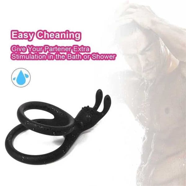 2 in Mens Silicone Penis Ring Clitoris Stimulator Cock Ring Ejaculation Delay Penisring Erection Ring for Men Couples 1P8a